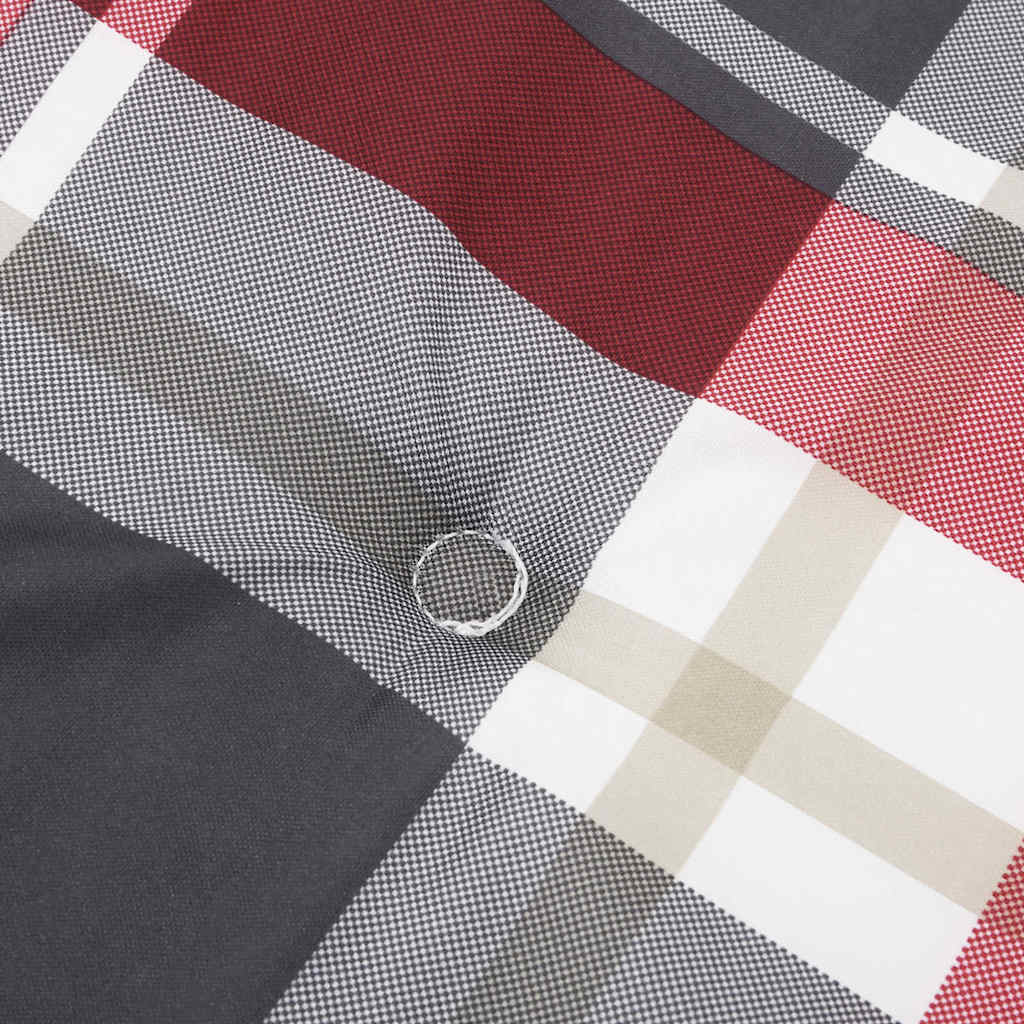 Garden Bench Cushion Red Checkered Pattern 100 X 50 X 3 Cm Oxford Fabric