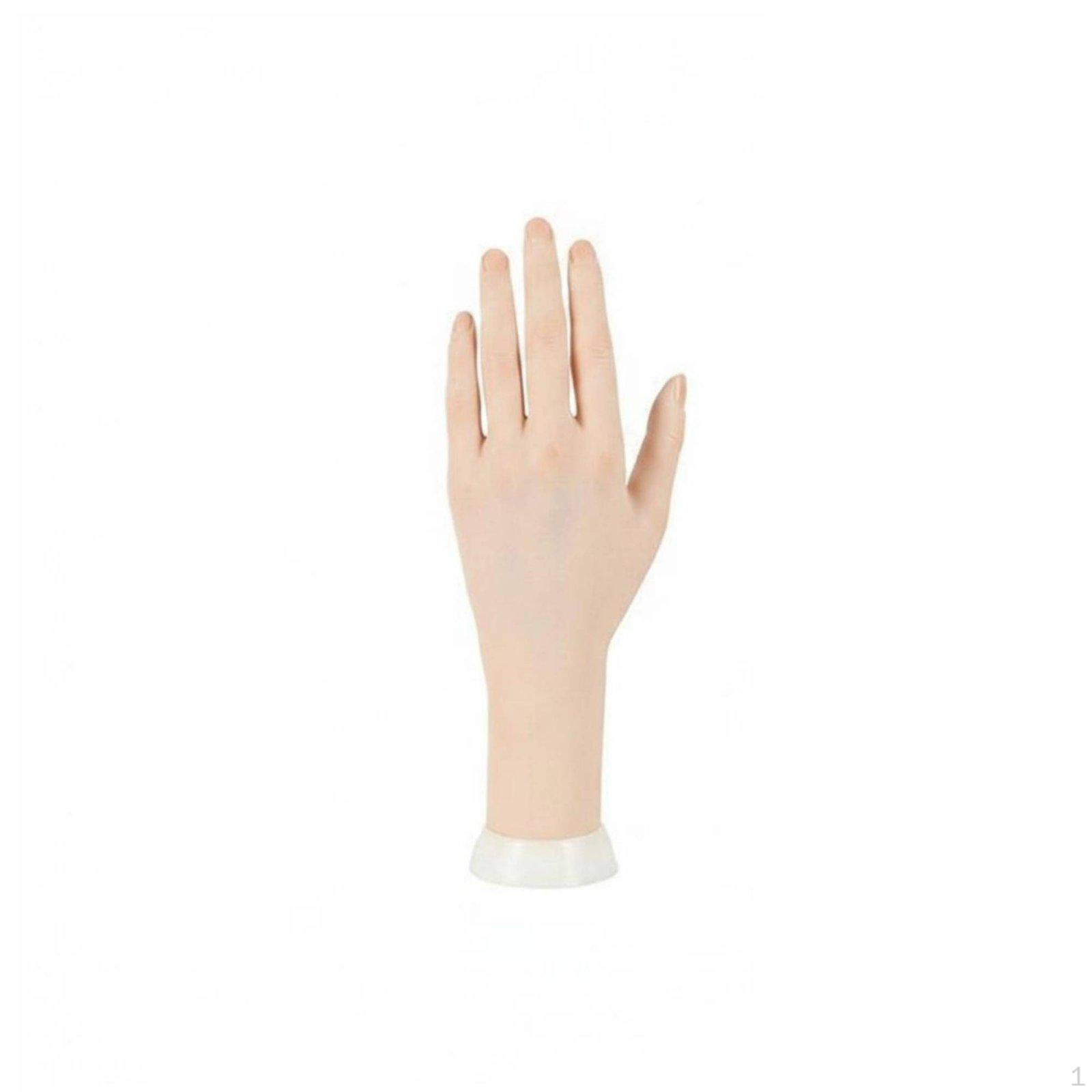 Mannequin Hand Nails Practice Bendable Nail Soft False Model for Display Left Left Hand