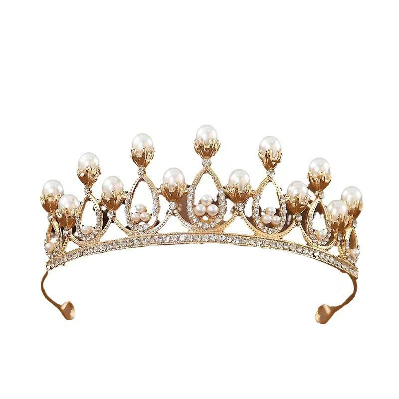 Children's Pearl Princess Crown - Elegant Birthday & Stage Dress Accessory