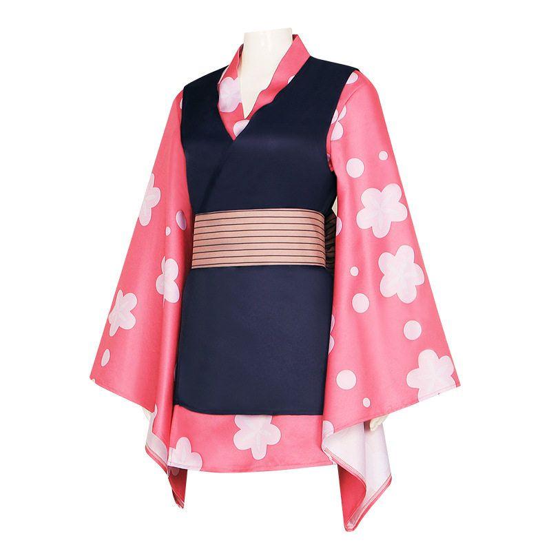 Demon Slayer Cosplay Costume Demon Slayer Team Sanemi Sister Zenitsu Japanese-Style Kimono Cosplay Anime Performance Outfit