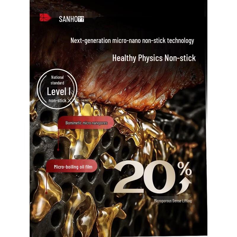 Sanhe 99 Titanium Uncoated Non-stick Wok