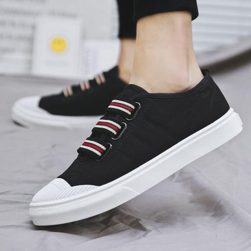 Letní plátěná obuv Pánské Slip-on Loafers Korejský Trend Board Boty Ležérní Pánské Boty Prodyšné Staré pekingské látkové boty