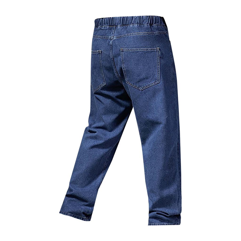 Men's Thick Legs And Wide Trousers, Men's Straight Loose Big Feet Long Trousers With Wide Elastic Legs