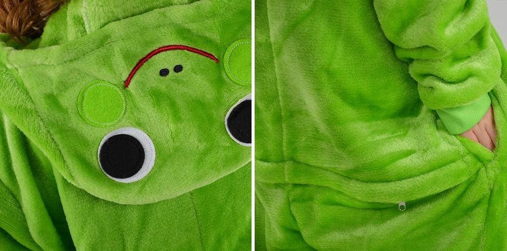 Children's pajamas frog onesie jumpsuit kigurumi children's disguise 122-128 Onesie children 001pcN frog - 122-128