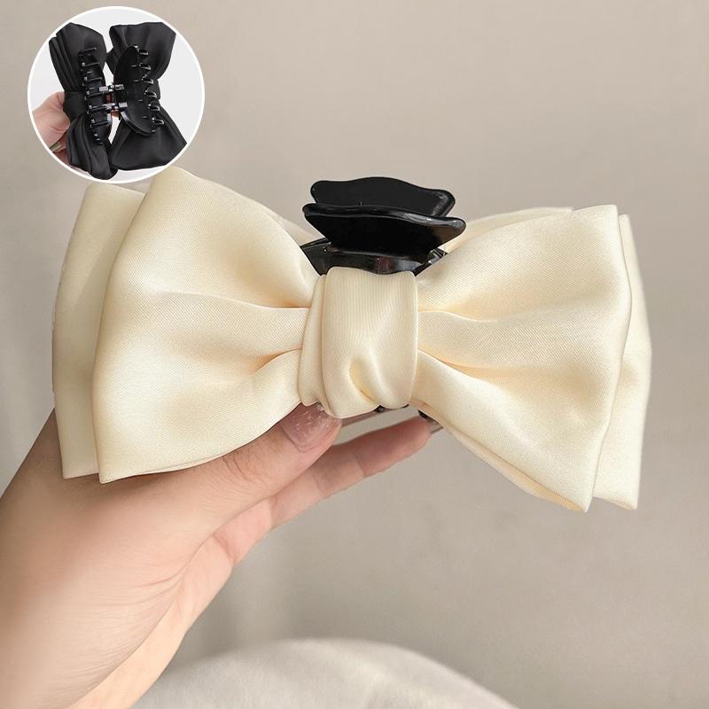 Korea large size bow hair clip elegant temperament simple style exquisite girl  claw clip fashion hair accessories