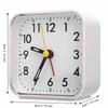 3.15in Silent Alarm Clock ABS Bedside Alarm Clock Small Desk Alarm Clock  for Bedside Desk