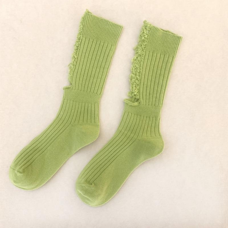 Women Gothic Ripped Holes Crew Socks Ribbed Knitted Harajuku Punk Hip Hop Skateboard Middle Tube Hosiery Streetwear