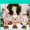 Delightful European Stretchable Doll Decoration With Snowman Reindeer And Elderly Design For Holiday Cheer