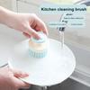 Dish Brush Flexible PP Bristles Ergonomic Handle Oil Proof Stain Removal Small Sink Plate Bowl Pan Scrub Cleaning Scrubber Kitchen Supplies