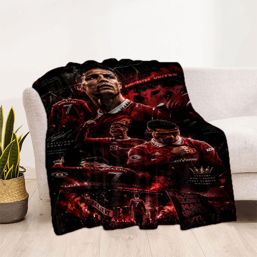 Cristiano Ronaldo Manchester Blanket Ultra-Soft Suitable for Office Chair Bedding Livingroom Four Seasons Universal Modern Style