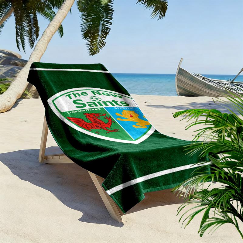 The New Saints 2D Flat Print Beach Towel, Large Soft Quick Dry Towel for Beach Camping Swimming