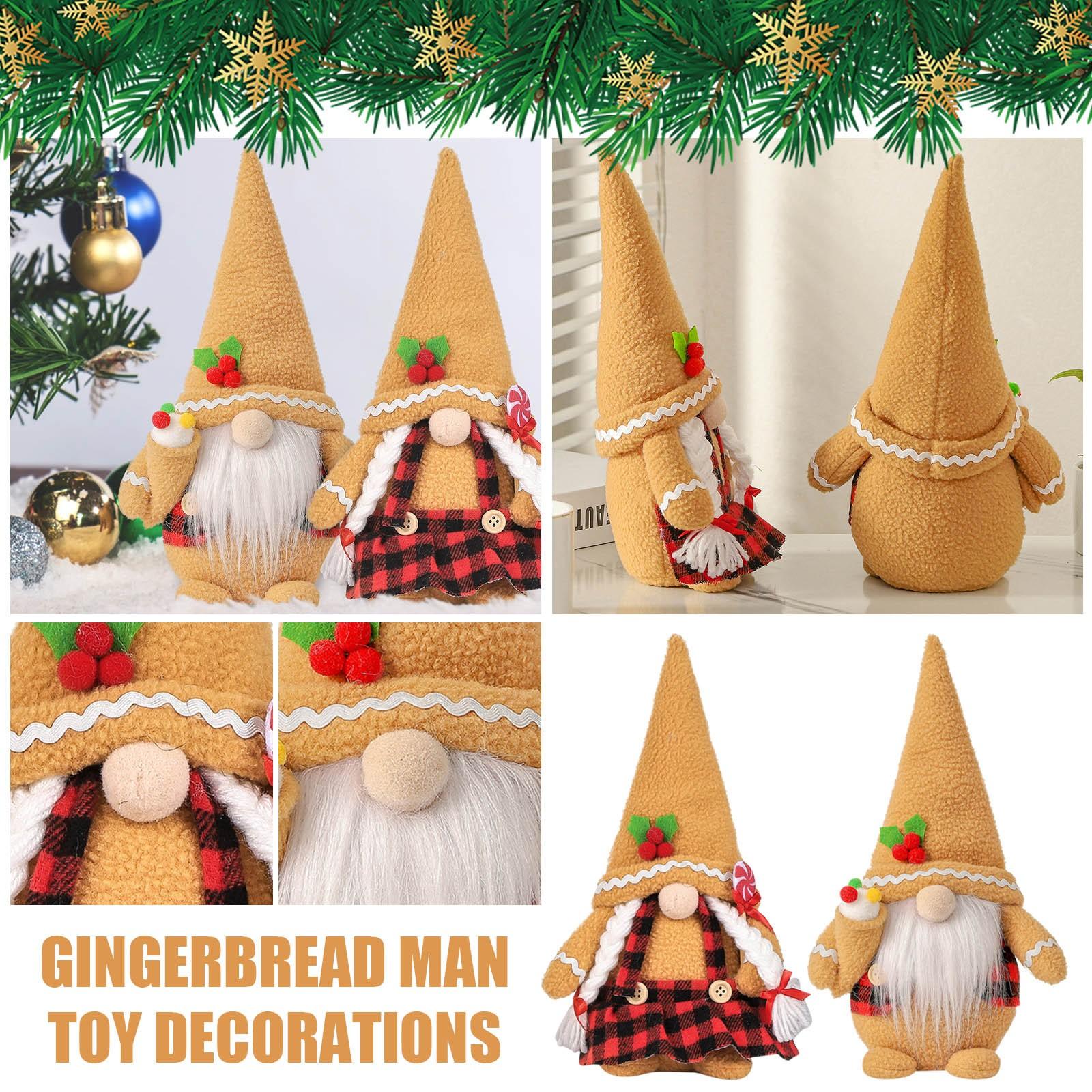 

Рождественские украшения, рождественские украшения для кукол-пончиков, остроконечная шляпа, карликовая кукла, вечеринка, пожилая безликая кукла