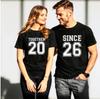 Personalised Couple T-Shirt, Together Since Year 2026 Engagement Wedding Gift