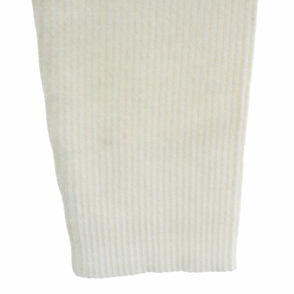 AMERI UNDRESSED Long Sleeve Mock Neck Sweater F White Rib Knit Women Used