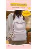 Versatile Letter Print Backpack for Students - Large Capacity for Junior High, High School, University, and Commuting.