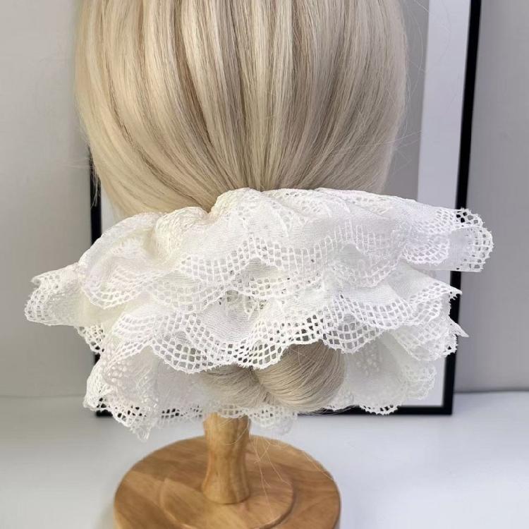 Elaborate Lace Hair Tie for Women Hair Rings Lovely Multi Layer Lace Scrunchies Oversized Hair Rope Hair Tie