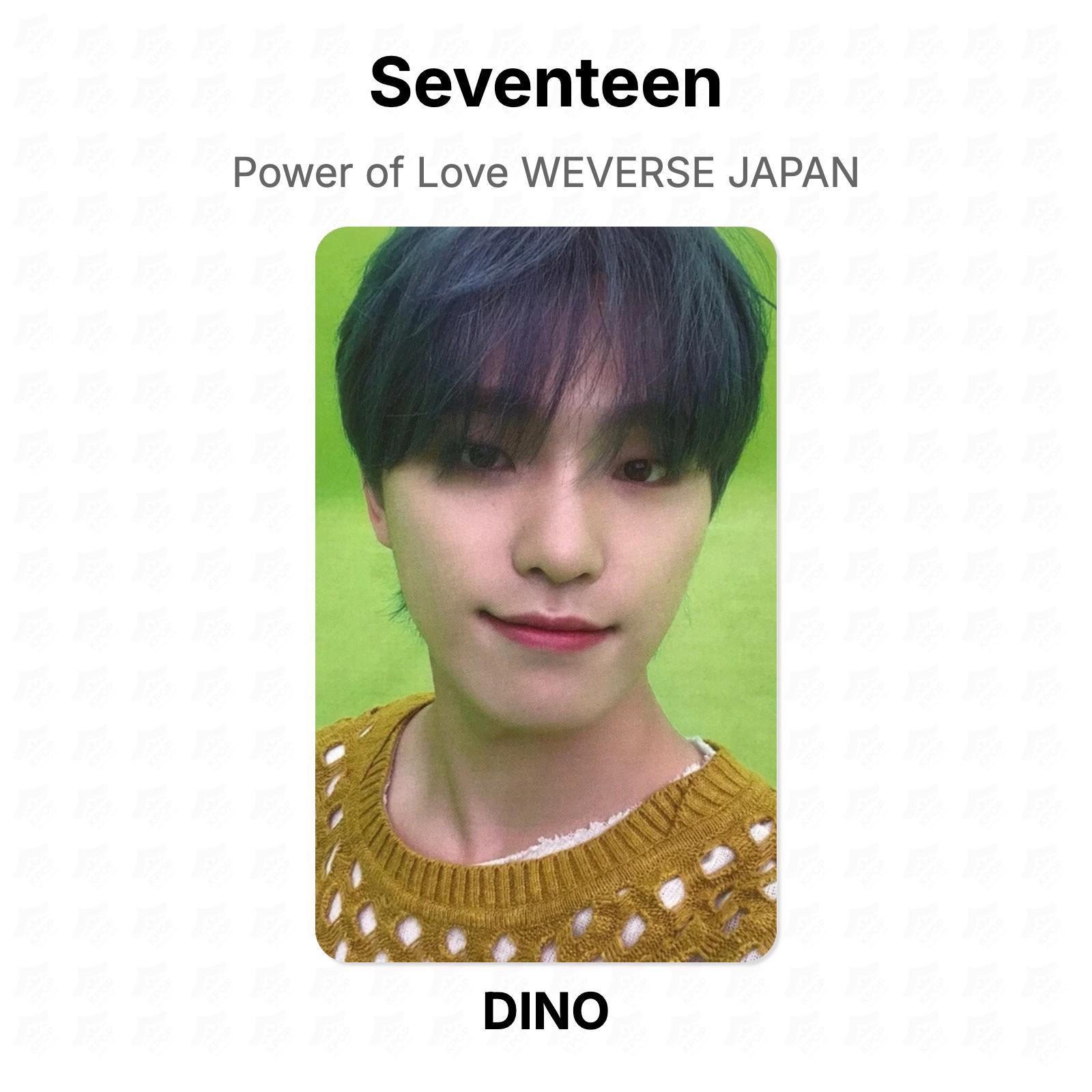 Seventeen Power of Love WEVERSE JAPAN Official Photocard DINO
