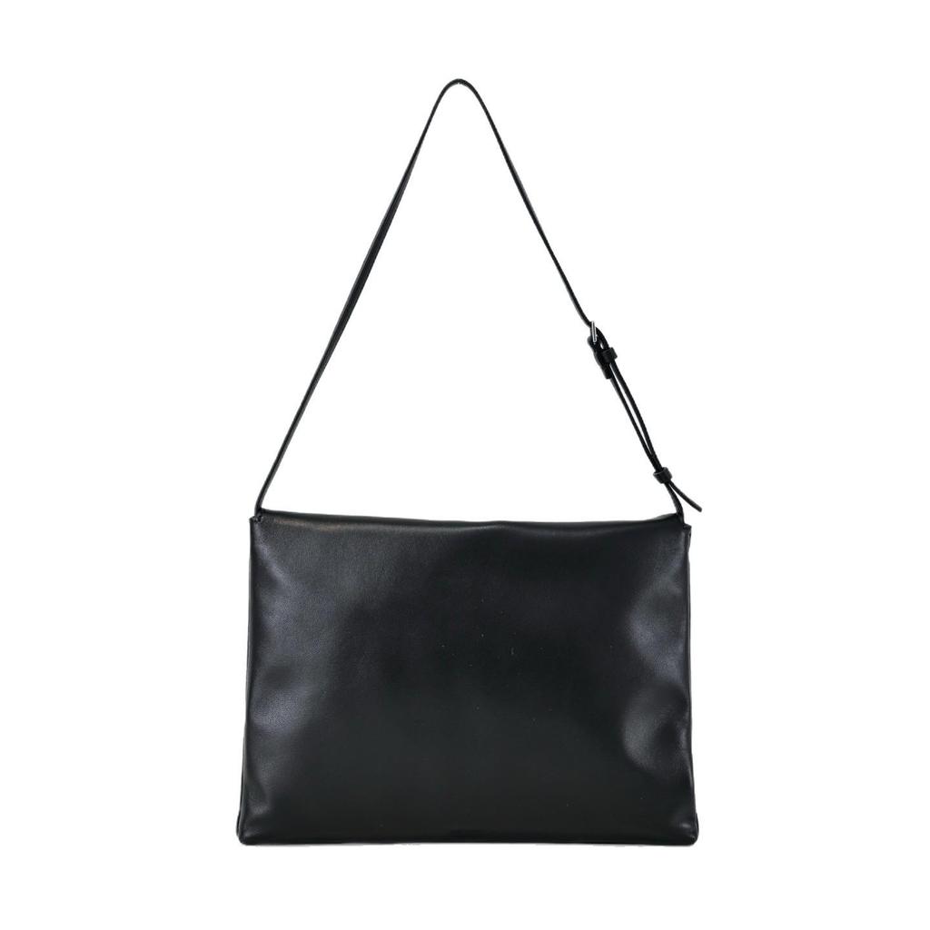 Niche Minimalist Mail Carrier Bag, Simple Envelope Bag, Sheepskin Shoulder Bag, All-steel Hardware Buckle, Flip Seam, Armpit Bag.