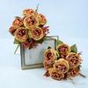 7 Heads Simulation Flower Rose Silk Petals Faux Flower Holding Bouquet Flower  Party Supplies