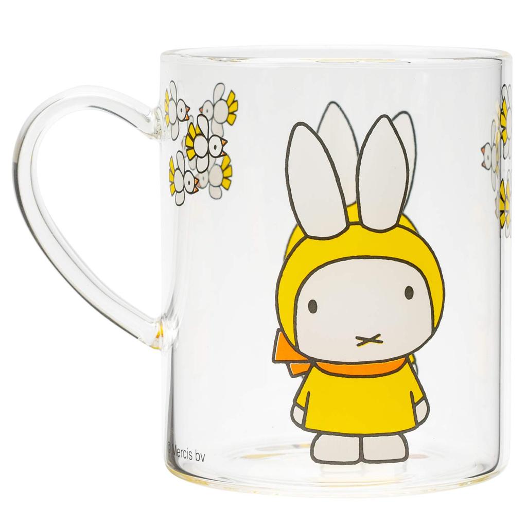 Koji Company Miffy Flight 407853 Mug, 350ml, Heat-Resistant, Transparent,