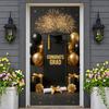 Graduation Background Black Gold Balloons Grad Party Banner Congrats Grad Background Glittery Gold Lettering For Graduation