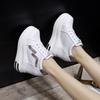 Fashion Women's Platform Sneakers 11CM Autumn Hidden Heel Casual White Sneakers For Woman Chunky Shoes High Heels Female Sneaker Shoes