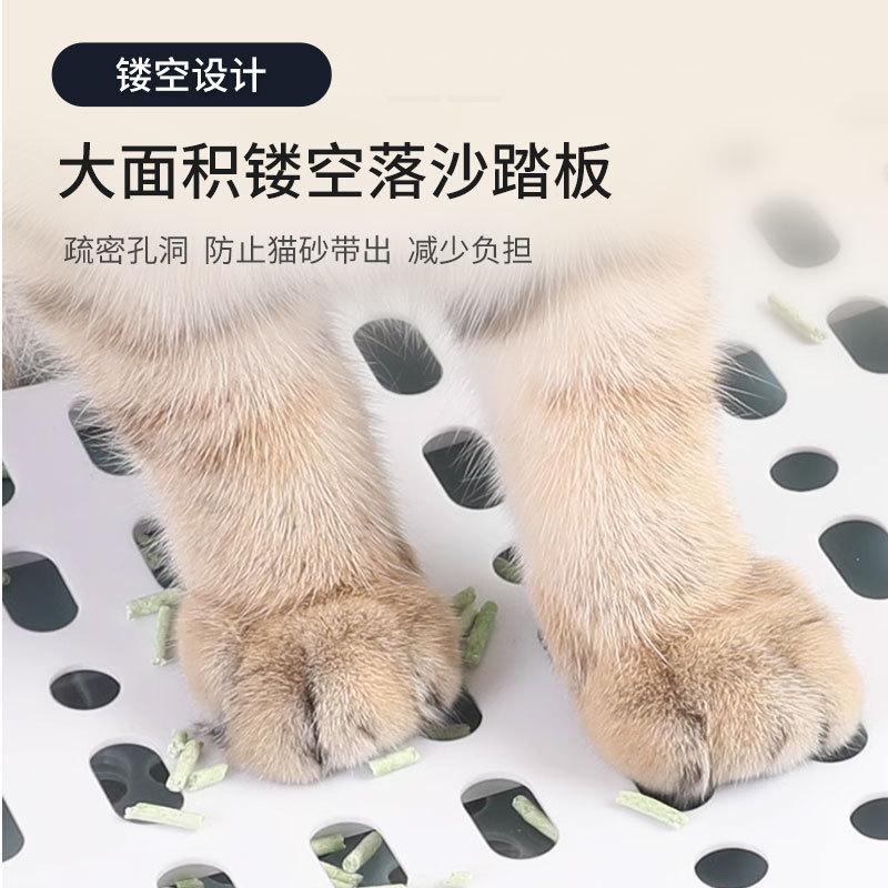 Large Foldable Enclosed Cat Litter Box with Odor Control Drawer Anti Splash Pet Toilet