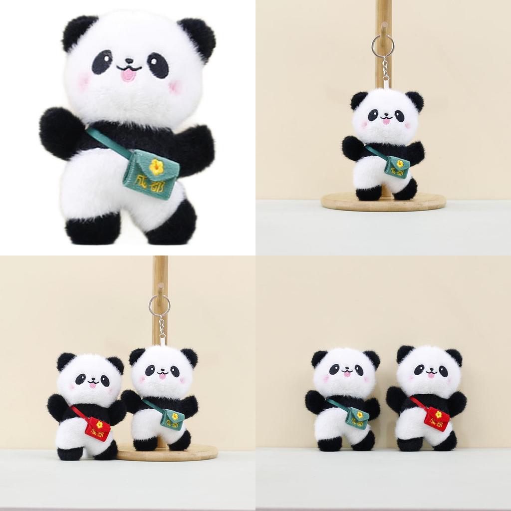 Soft And Cuddly Chengdu Panda Plush Doll Keychain Colorful Keyring For Kids And Adults