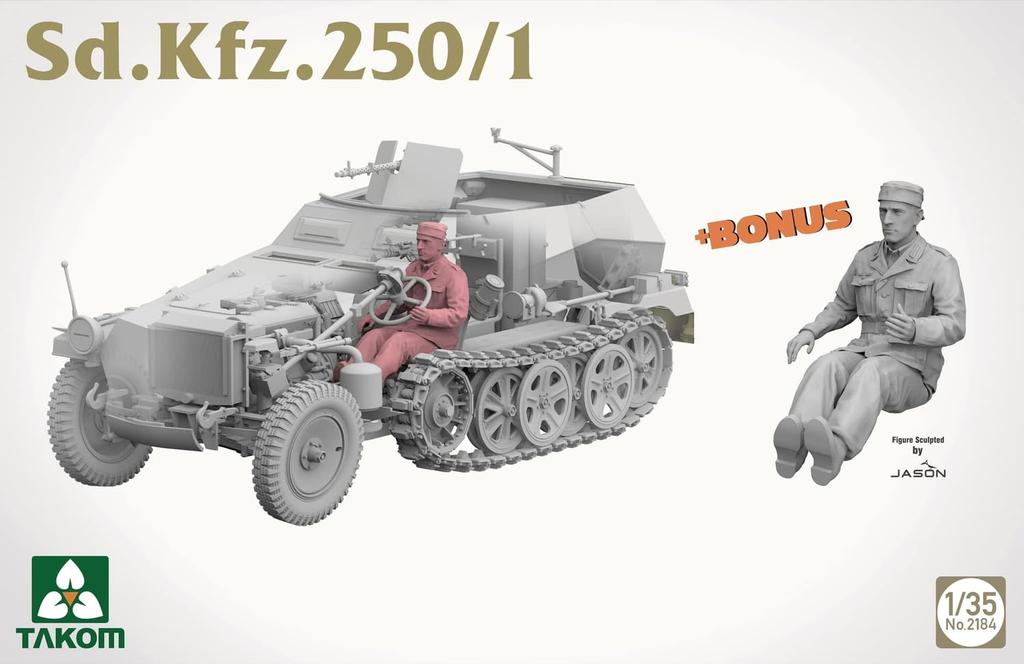 Takom Light Armored Personnel Carrier Plastic Model Kit TKO2184 1/35 Sd.Kfz.250/1