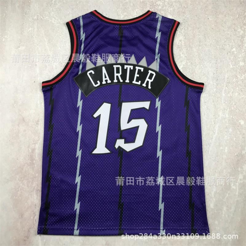 Retro Koszulka do Koszykówki NBA Toronto Raptors 1 McGrady 15 Carter Mieszanka Bawełny Unisex Odzież Sportowa Jesień Zima