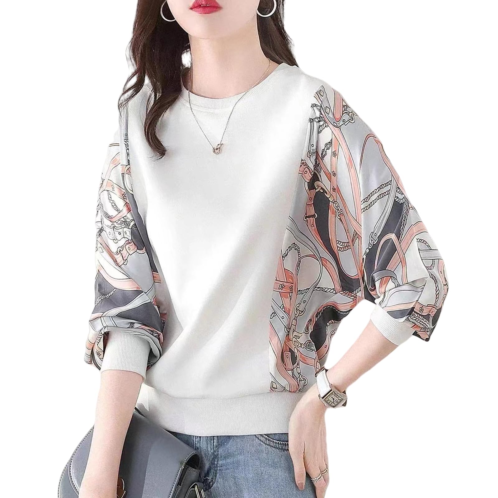 

Guooryvner С длинным рукавом, с круглым вырезом, легкий пуловер больших размеров, однотонный, корейский стиль, идеально подходит для и зимы, женская футболка, толстовка, рубашка, в наличии,