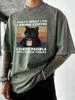 Cats Love To Drink Coffee Pattern Washed TShirts Men Oversized Casual T Shirt Sport Crewneck Tee Tops Cotton Summer Clothes