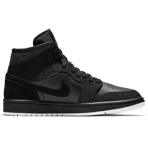 (WMNS) Air Jordan 1 Mid 'Black Glitter' Damskie BQ6472-001