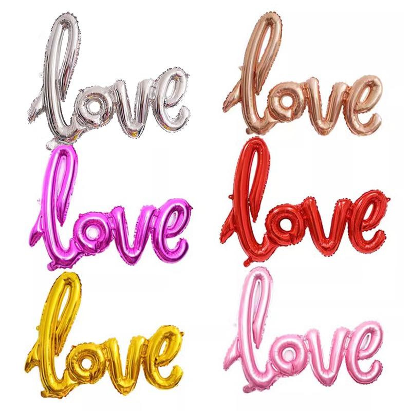 Marriage Conjoined Love Aluminum Film Letter Balloon Confession Marriage Proposal Birthday Party Decoration Scene Wedding Room Decoration Supplies
