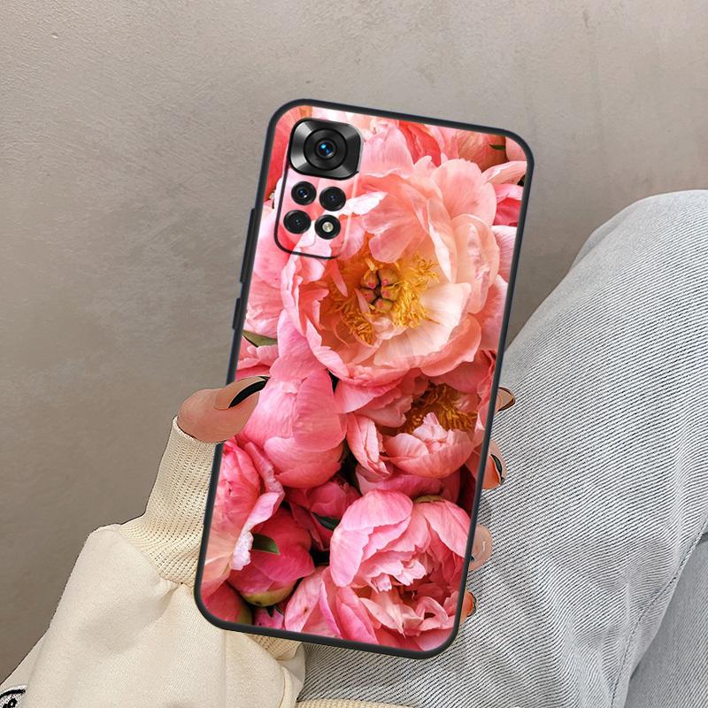 Elegant Pink Purple Peony Flower For Xiaomi Redmi Note 14 10 11 12 13 15 Pro Plus Case Cover For Redmi 15 15C 14C 10C 12C 13C