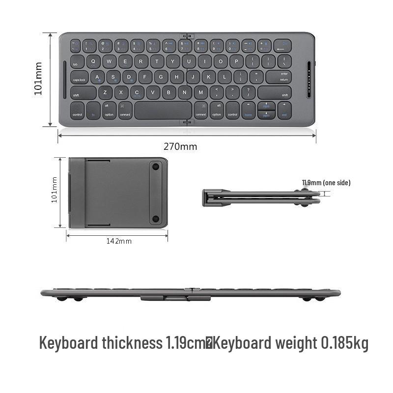 B088 Ultra-Thin Foldable Bluetooth Keyboard for Phones, Tablets, and Laptops