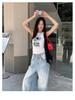 Light Blue High-Waisted Wide-Leg Jeans for Women - Trendy and Slimming Loose-Fit Casual Pants