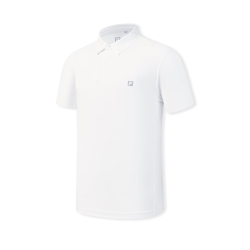 FILA Fitness Series Simple Sports Training Casual Versatile Comfortable Moisture-Wicking Quick-Dry Short Sleeve Polo Shirt Men tops A51M621108FWT XL