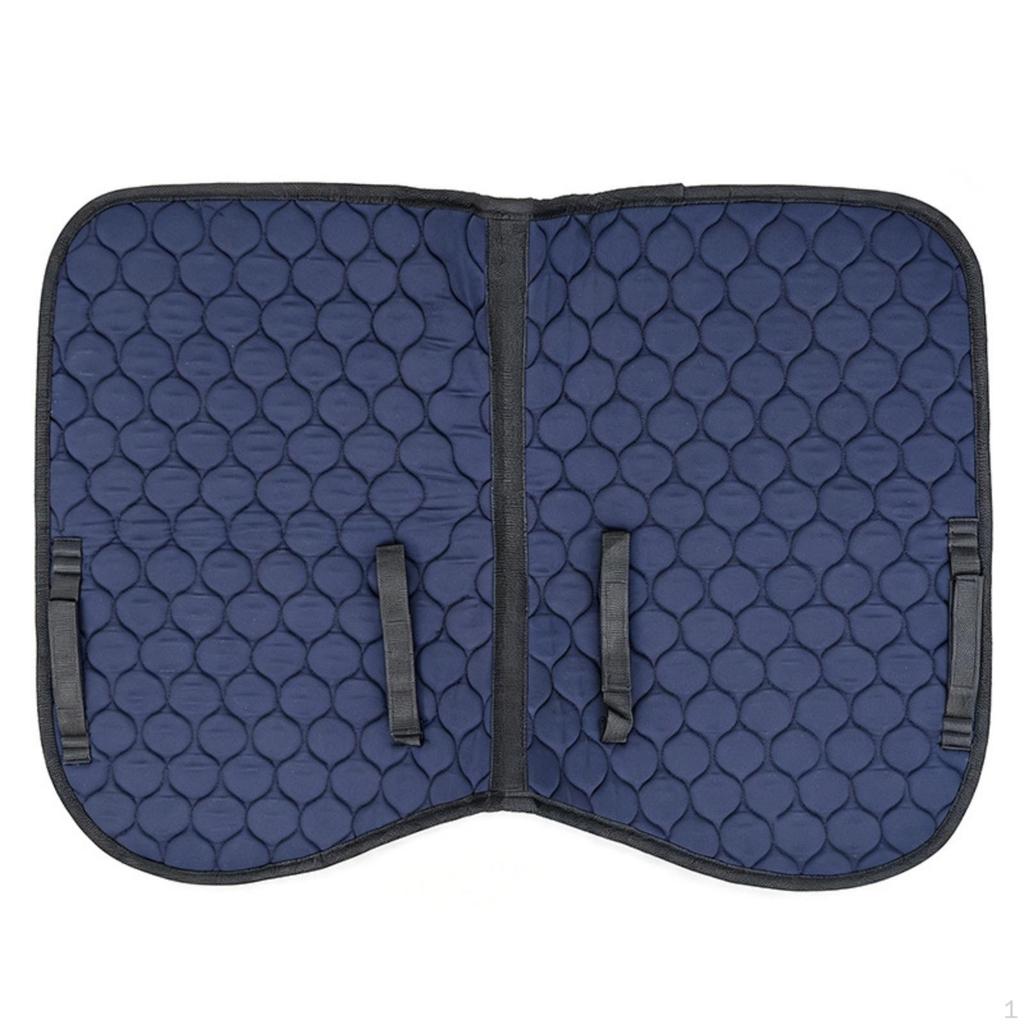 ShockAbsorbing Quilted Saddle Pad | Secure HookandLoop Straps, Contoured Pad, for Horse
