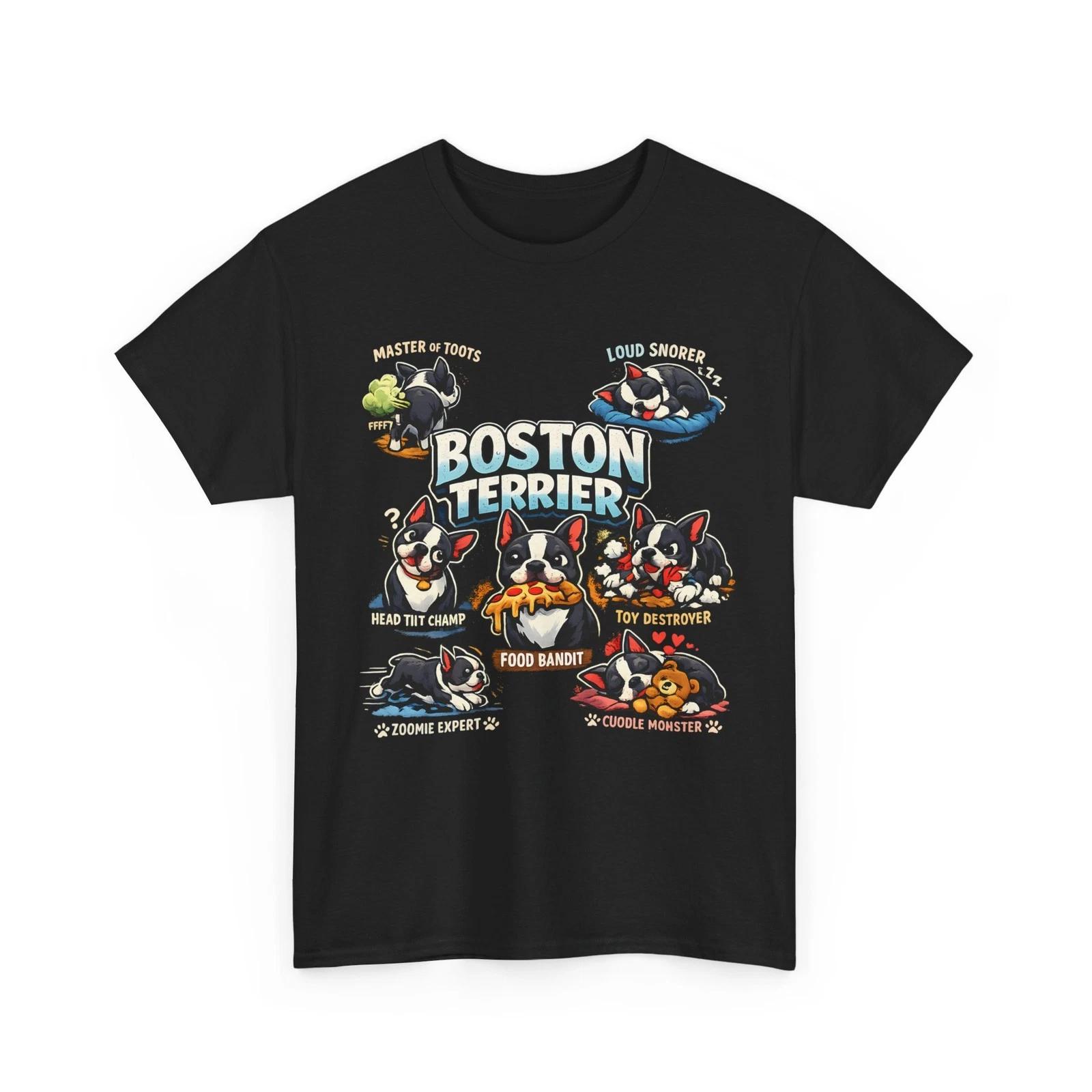 Boston Terrier Shirt | Cute Dog Breed Graphic Tee XL