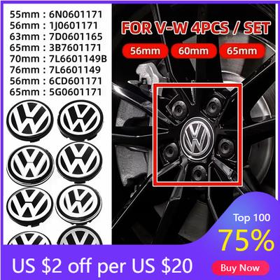 VW GTI GOLF 2026 Heiß für VW VOLKSWAGEN 4 Stück 55mm 56mm 65mm 70mm Auto Radnabenkappen Nabenkappen Abdeckung für Volkswagen Jetta MK5 Gol