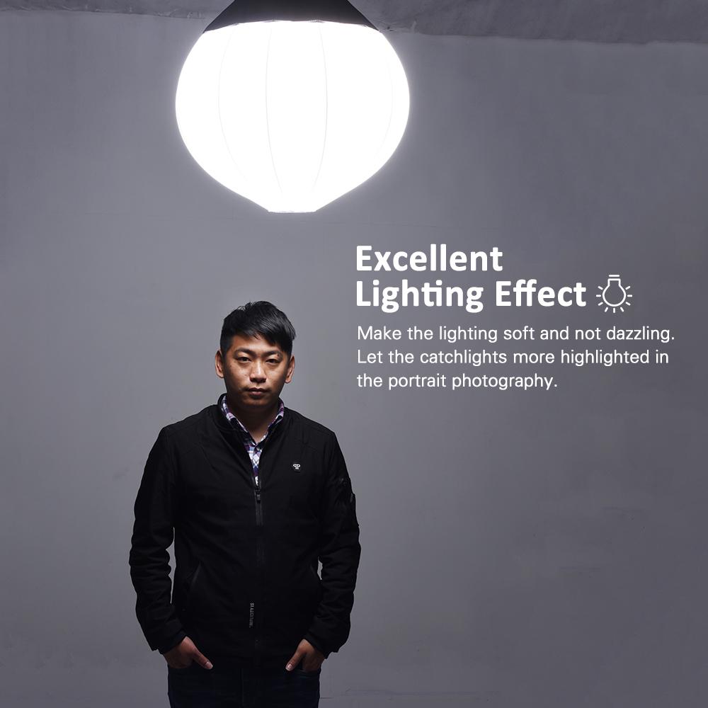 NiceFoto 50cm/20inch Foldable Lantern Style Softbox Ball Shape Soft Box with Bowens Mount