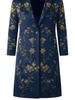 Women's Satin Print Mid-Length Suit Jacket - Elegant Spring/Autumn Style
