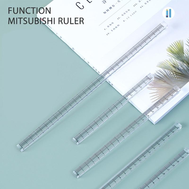 Transparent Plastic Ruler 0-30cm Straight Ruler for Artists Designers Student Architect Engineer Teacher
