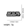 Motivational Cartoon Medal: Creative Metal Brooch with English Lettering for Clothing Accessories