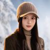 Podzimní a zimní teplá čepice Dámská pletená vlněná módní baseballová čepice Zesílená ležérní čepice