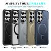 Magnetic Holder Folding Stand Phone Case for Samsung S25 S26 Ultra S24 Plus A07 A36 A56 A55 A54 A35 A26 A16 A06 A05 Armor Cover