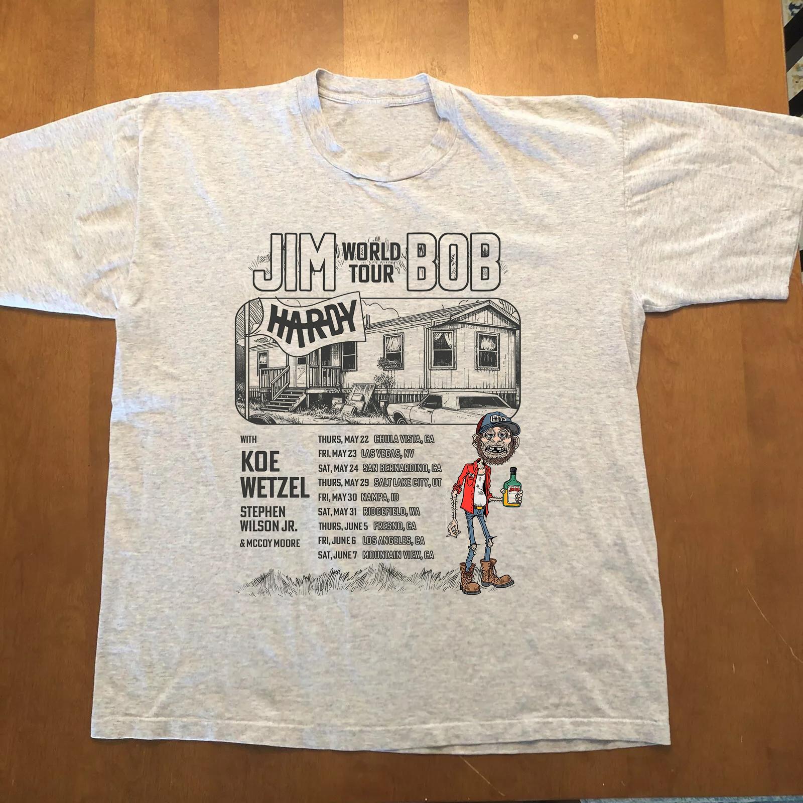Koe Wetzel With Hardy Jim Bob World Tour Short Sleeve Tee Shirt S-5XL S разноцветный