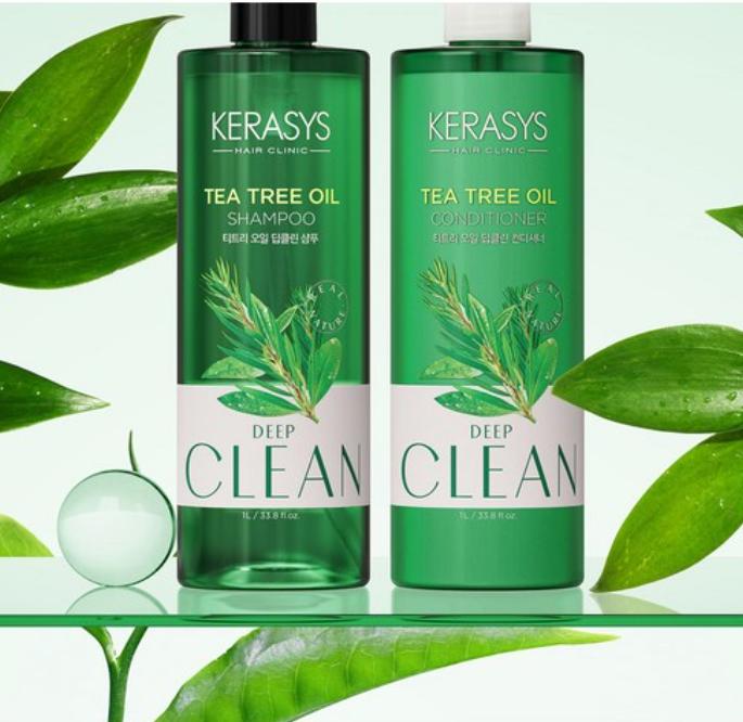 KERASYS Tea Tree Oil Shampoo for Scalp Care and Healthy Hair 1L
