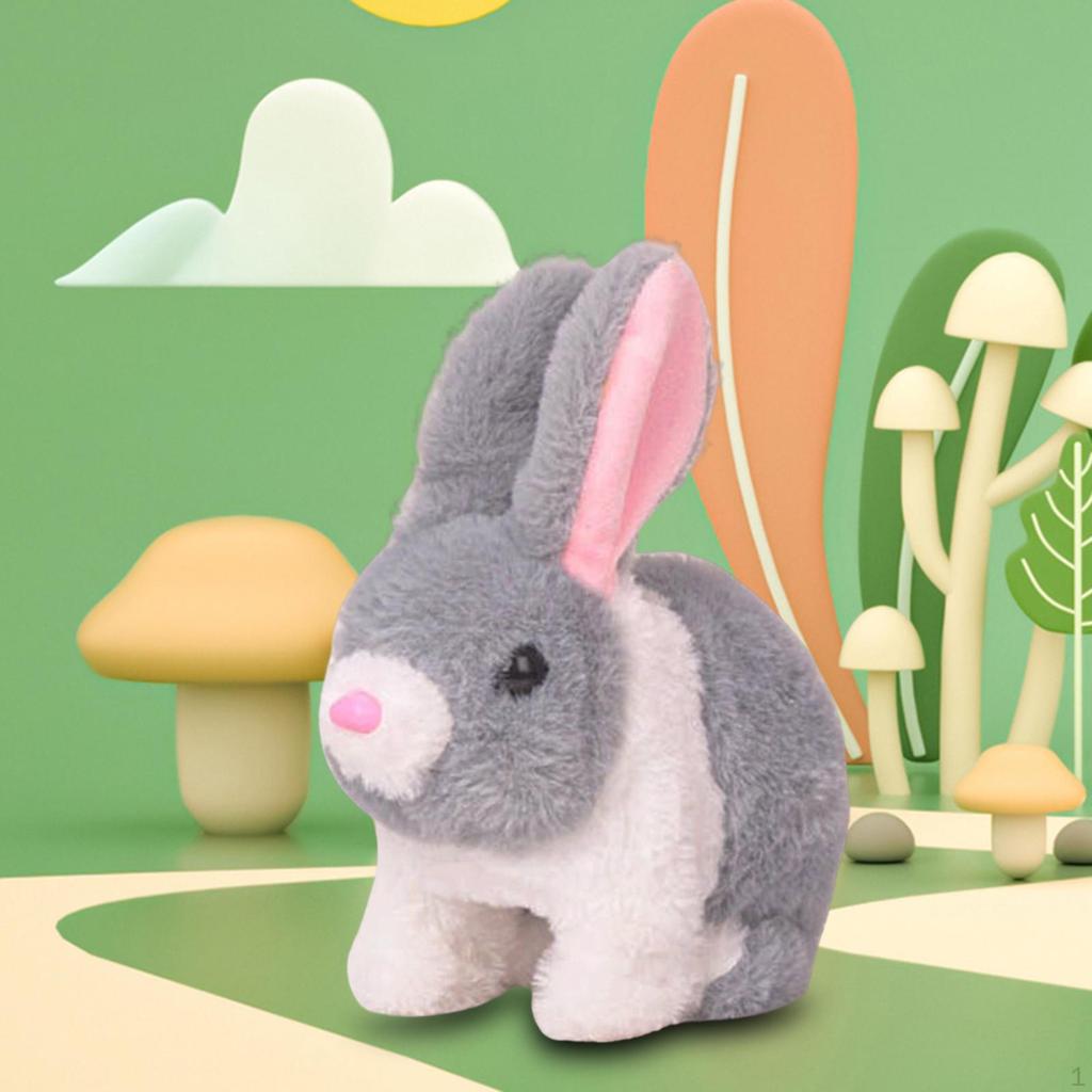 Electric Toy, Plush Electronic Interactive Bunny Simulation Bouncing Jumping